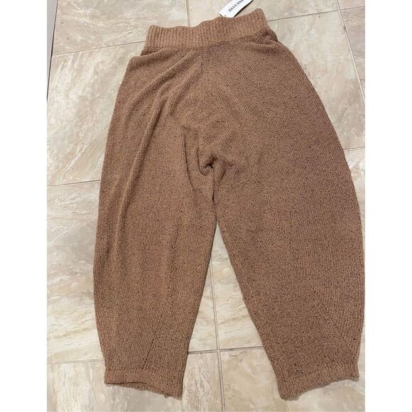 New Free People x Zulu & Zephyr Almond Cotton Blend Knit Pants Size 8 - Picture 5 of 10